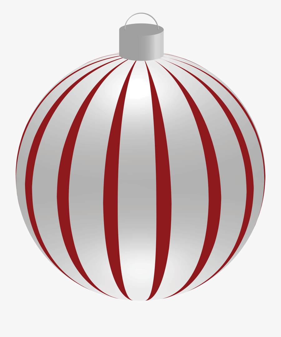 Striped Christmas With Png - Striped Christmas Ball, Transparent Clipart