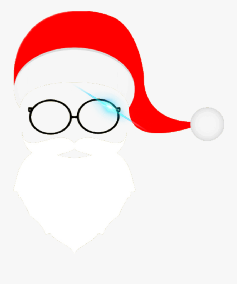 Santa Mustache With Eyeglass , Free Transparent Clipart - ClipartKey