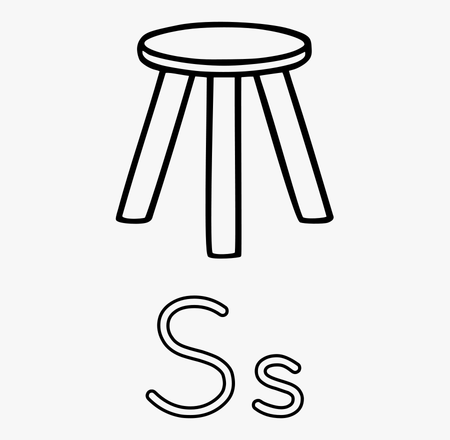S Is For Stool - Three Legged Stool Blank, Transparent Clipart