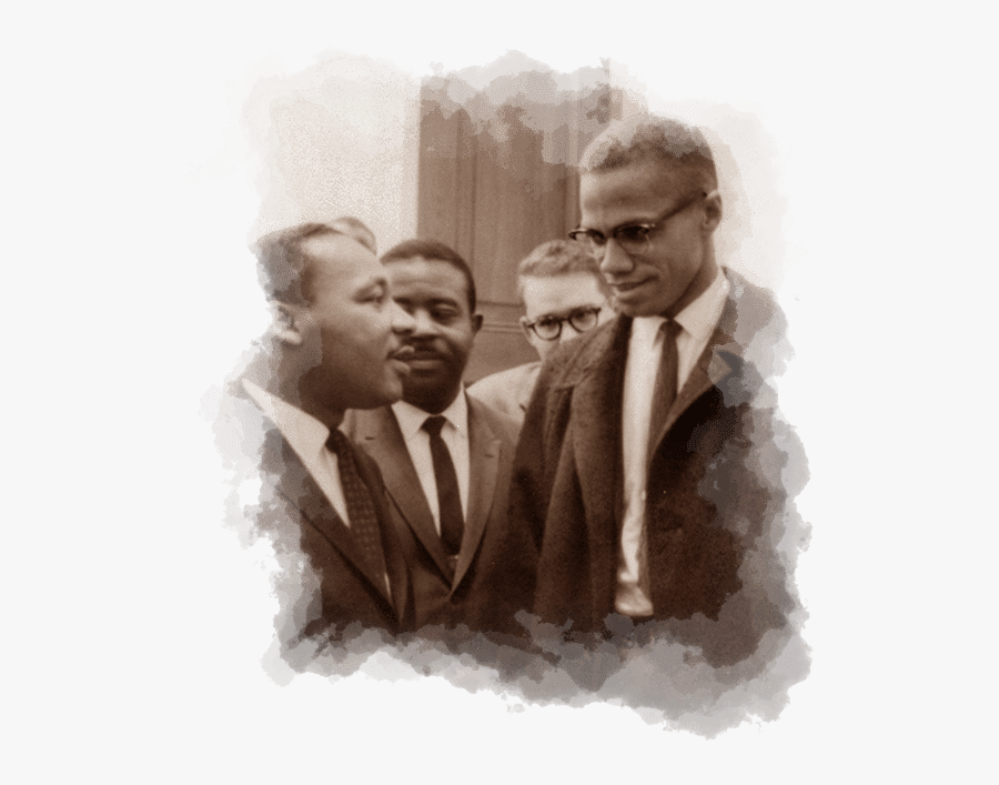 Transparent Malcolm X Png - Martin Luther King With Malcolm X, Transparent Clipart