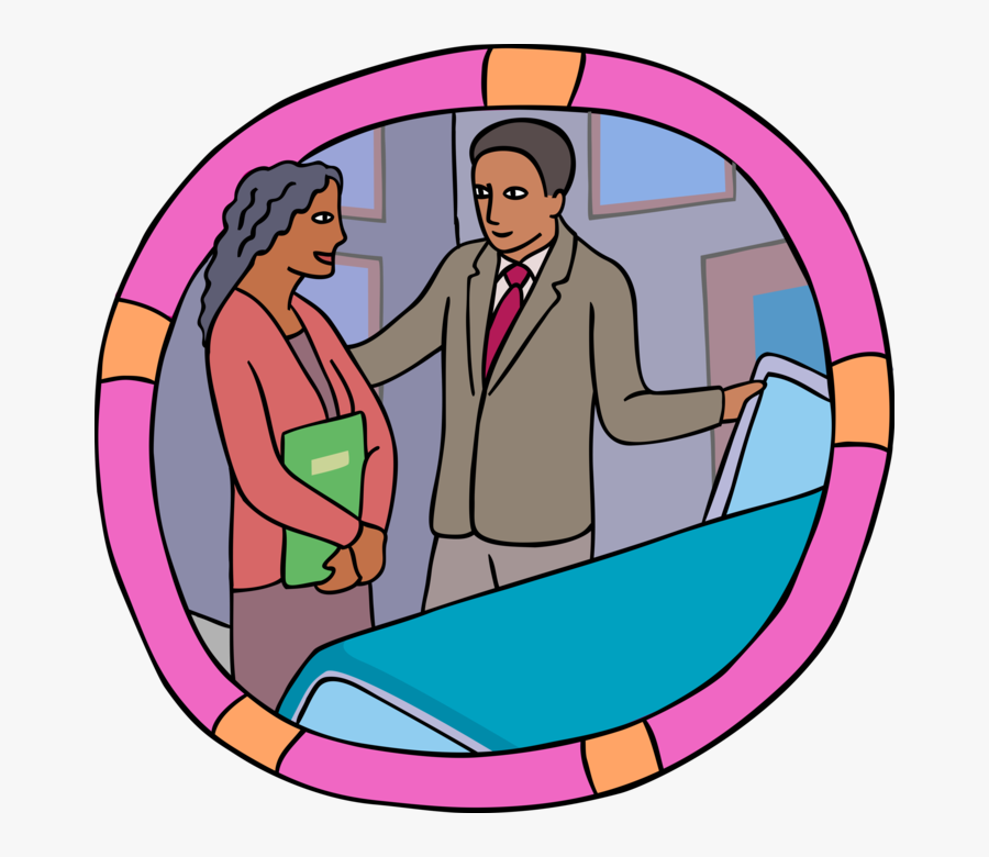 Vector Illustration Of Automobile Salesman Talking, Transparent Clipart