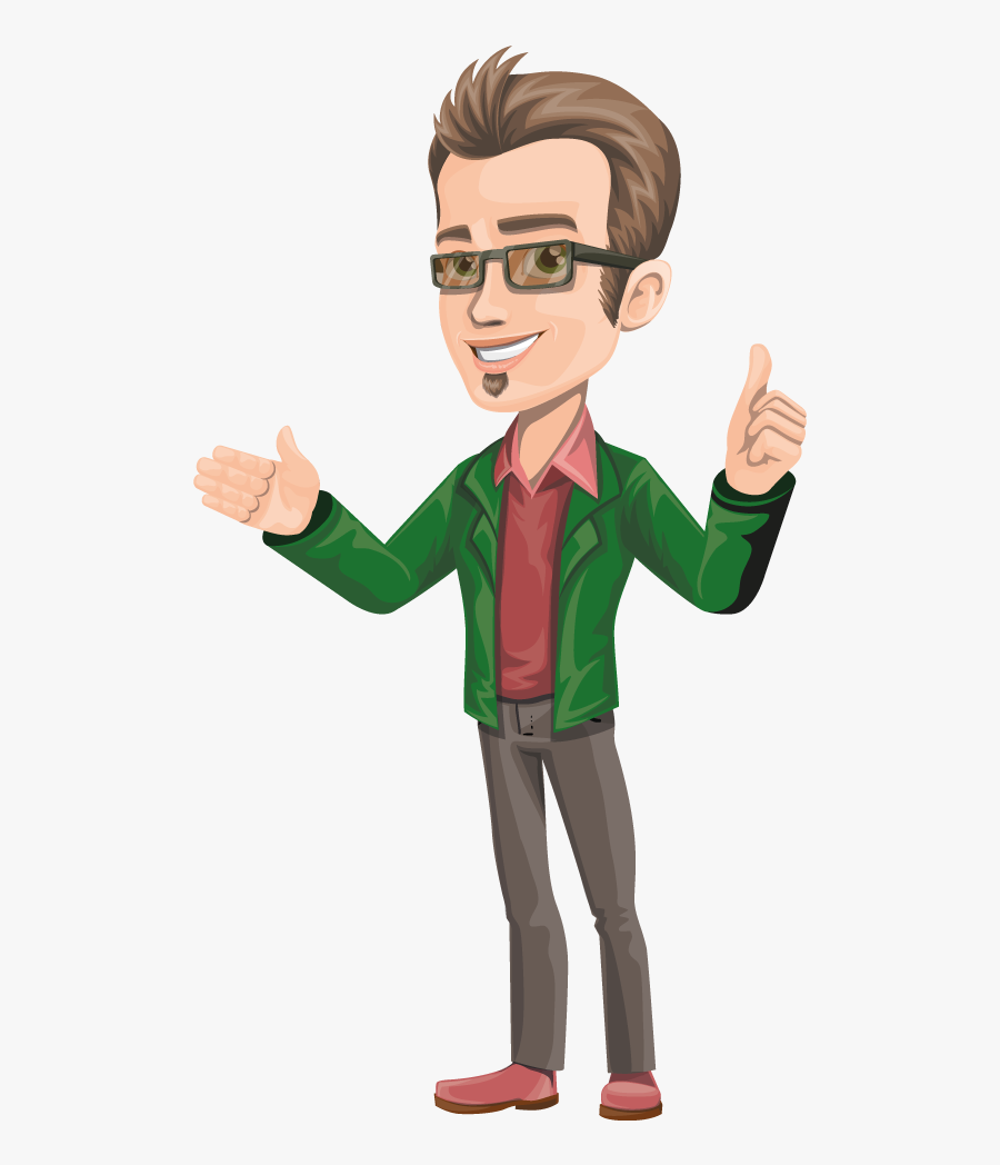 Teacher Cartoon Education - Vector Man Thumbs Up, Transparent Clipart