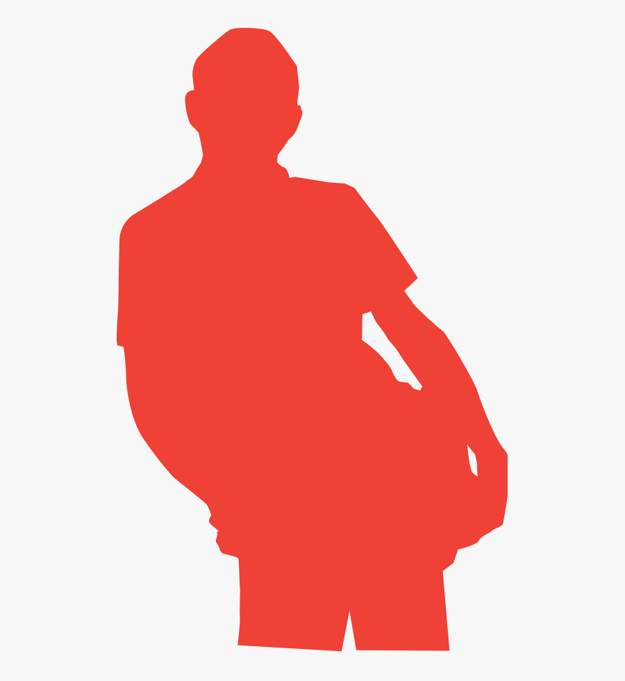 Silueta De Hombre Roja, Transparent Clipart
