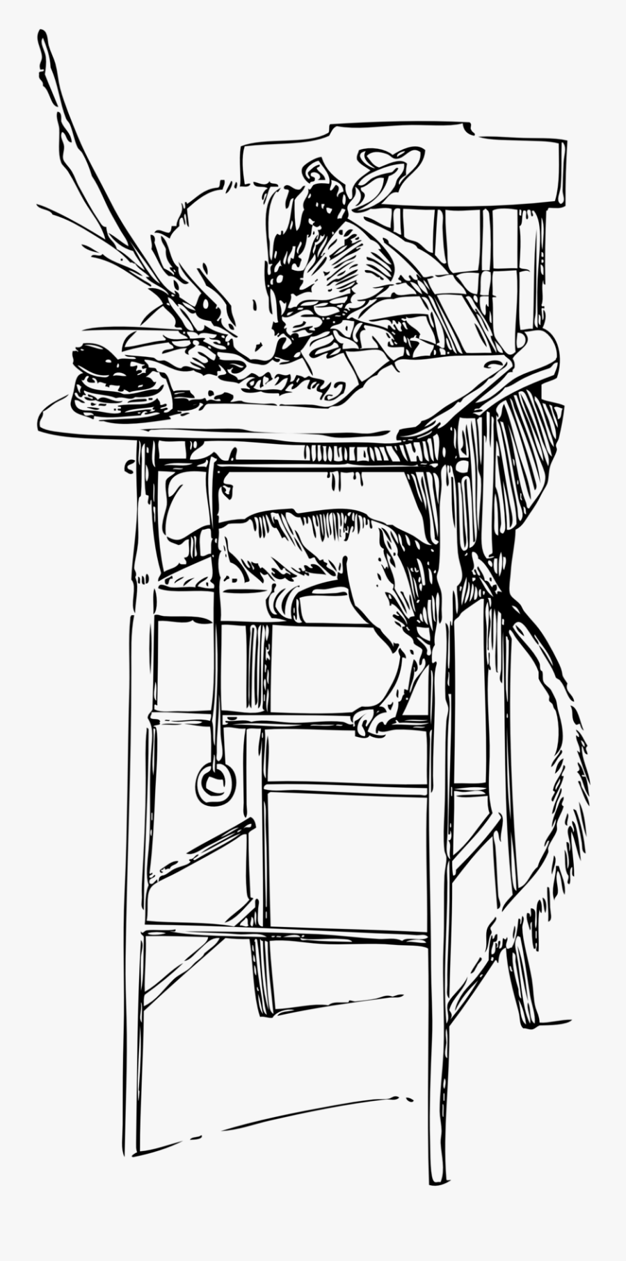 Gerbil In A Chair Clip Art - Chair, Transparent Clipart
