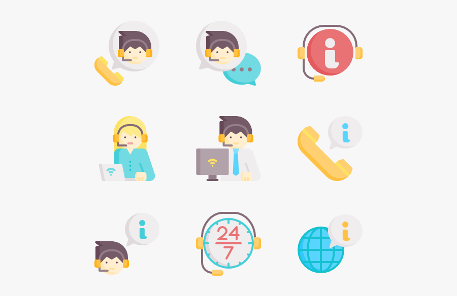 Call Center - Question Flat Icon Png, Transparent Clipart