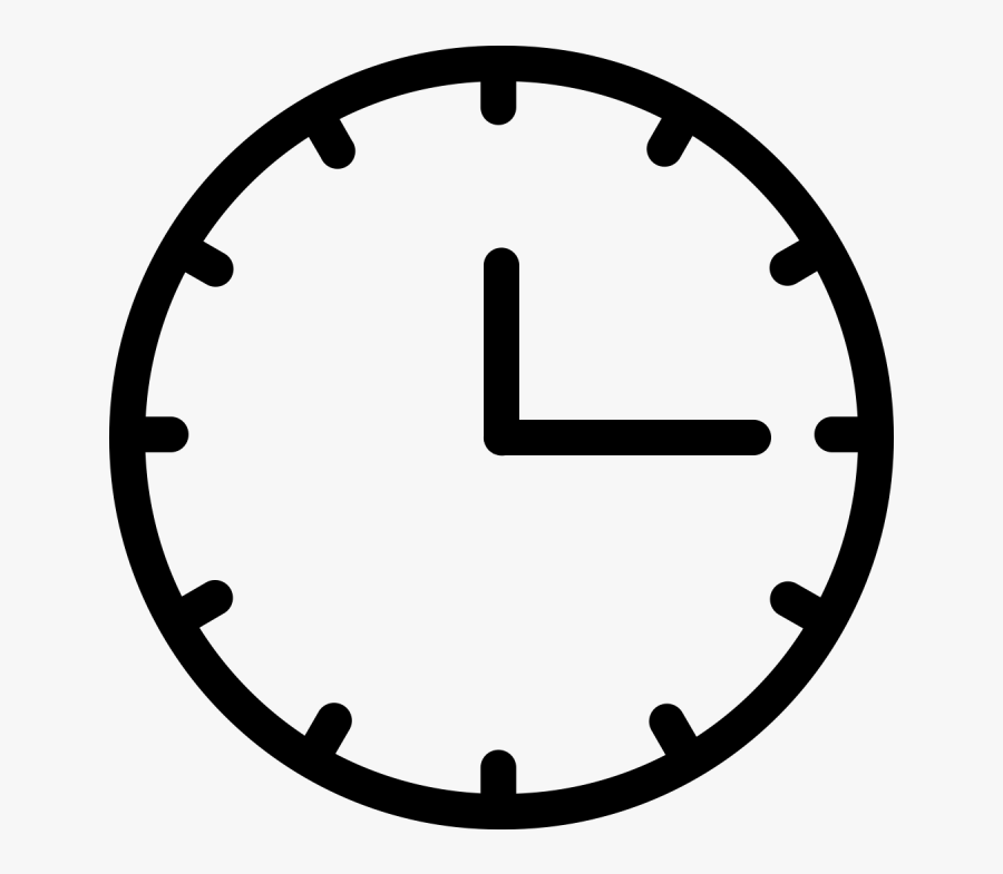 Analog Clock Vector - Clock Icon Black And White, Transparent Clipart