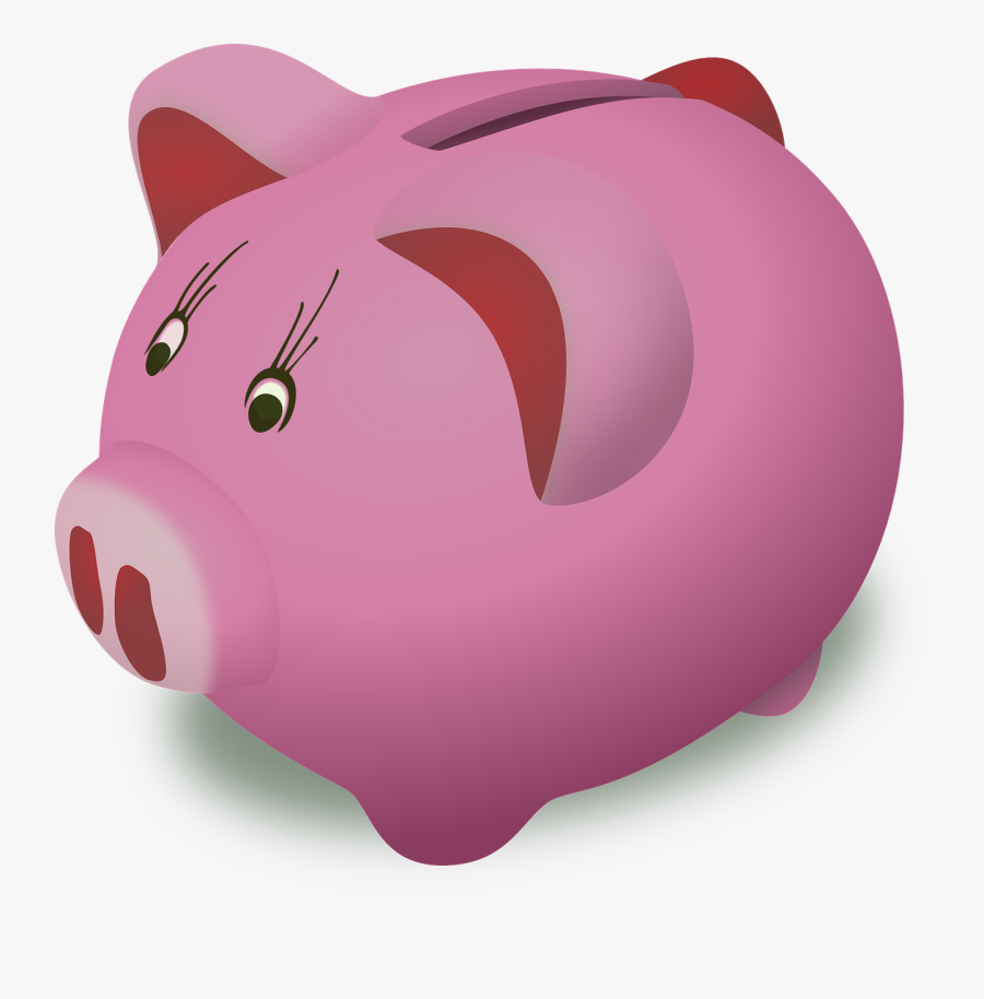Piggy Bank Clip Art, Transparent Clipart