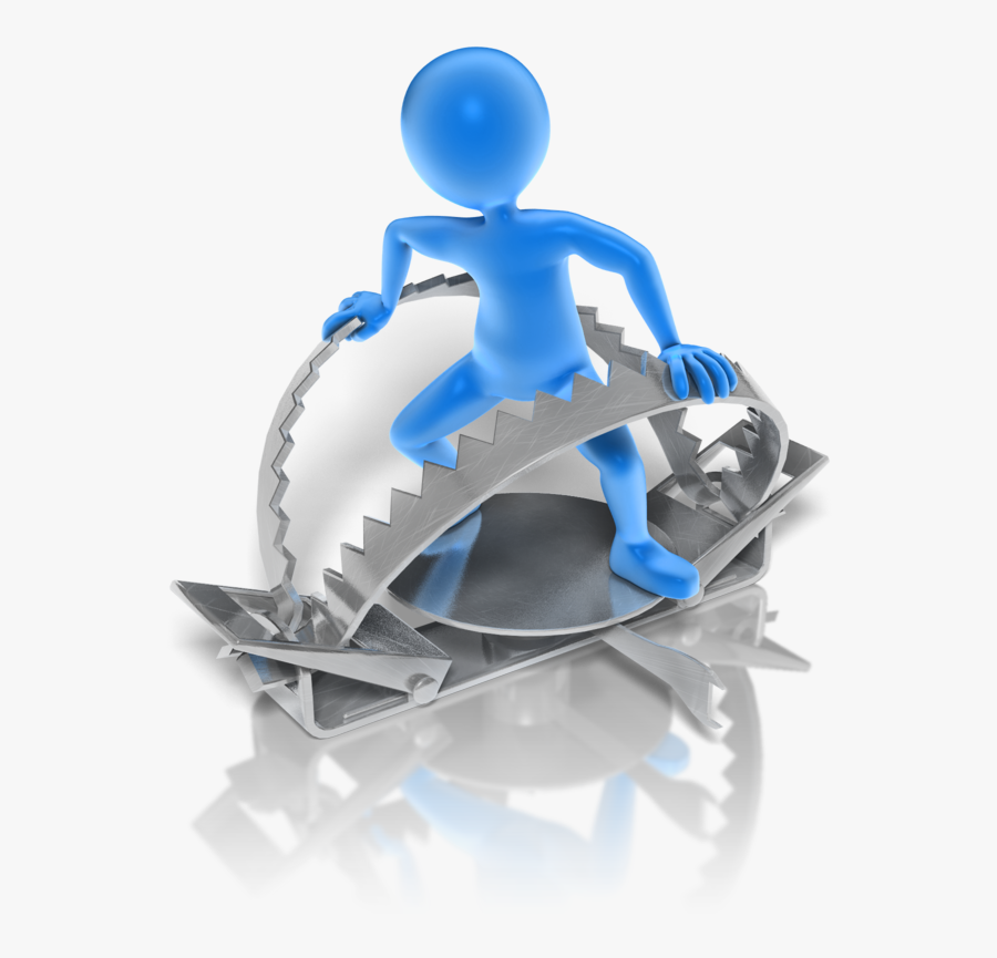 Stick Figure In Steel Trap 800 Clr - Clip Art Trap, Transparent Clipart
