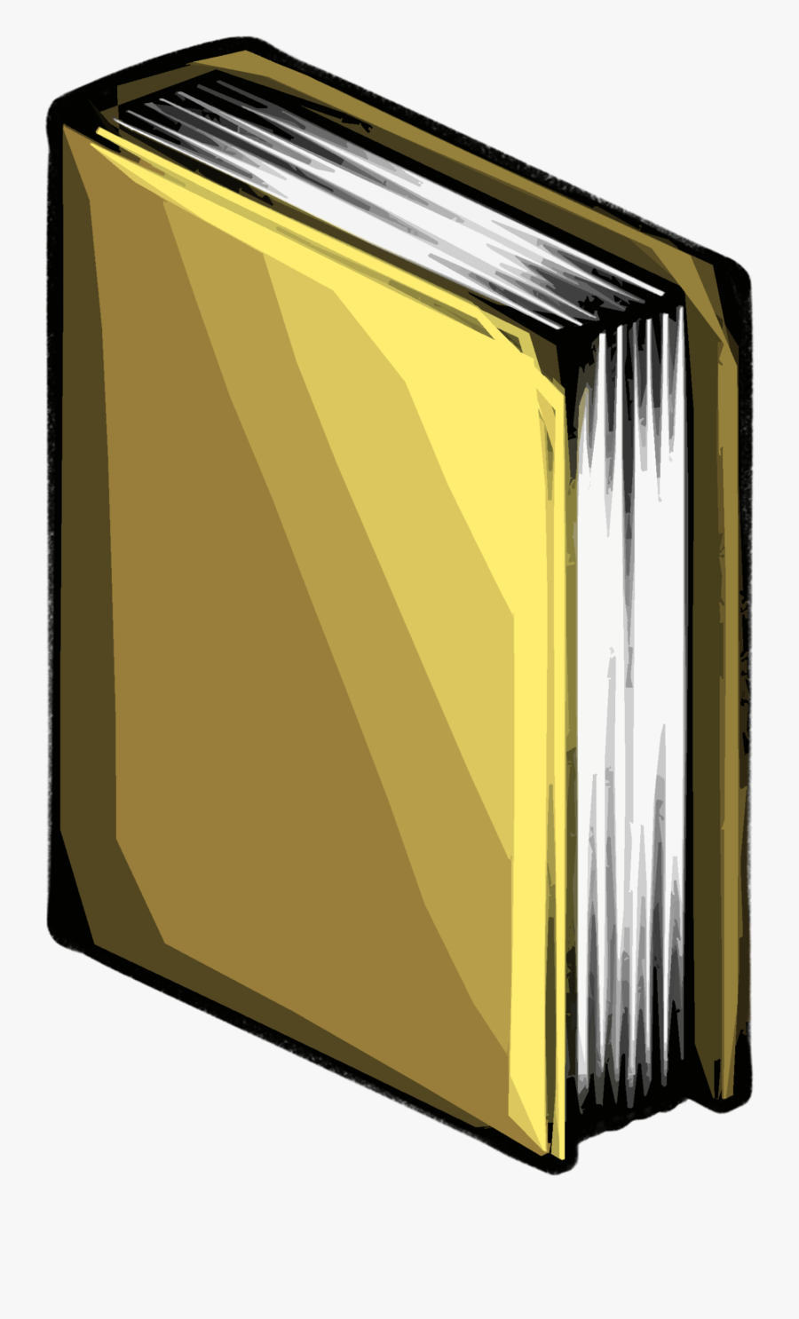 Yellow Standing Book - Gold Book Clipart, Transparent Clipart