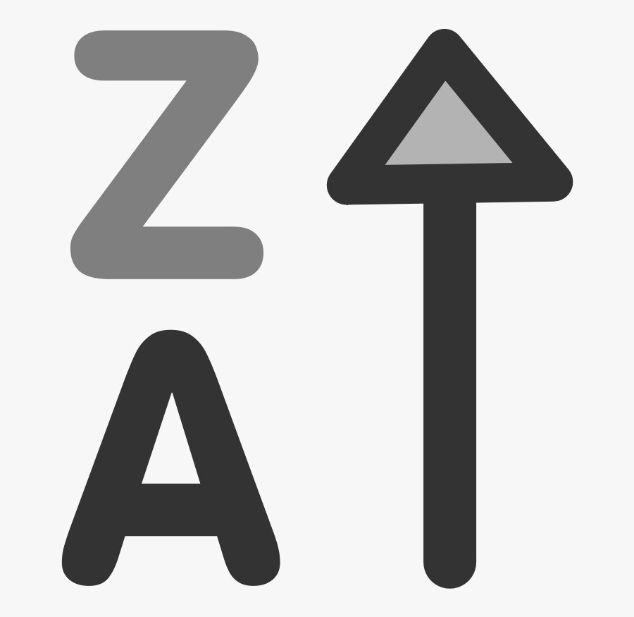 Decrease Alphabetically Clip Art - Ikon Sort, Transparent Clipart