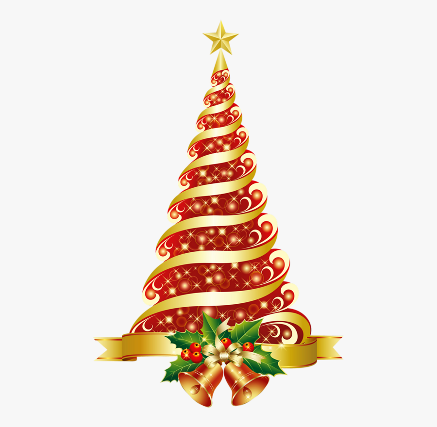 Noel Png Transparent - Christmas Tree Gold And Red Clipart, Transparent Clipart