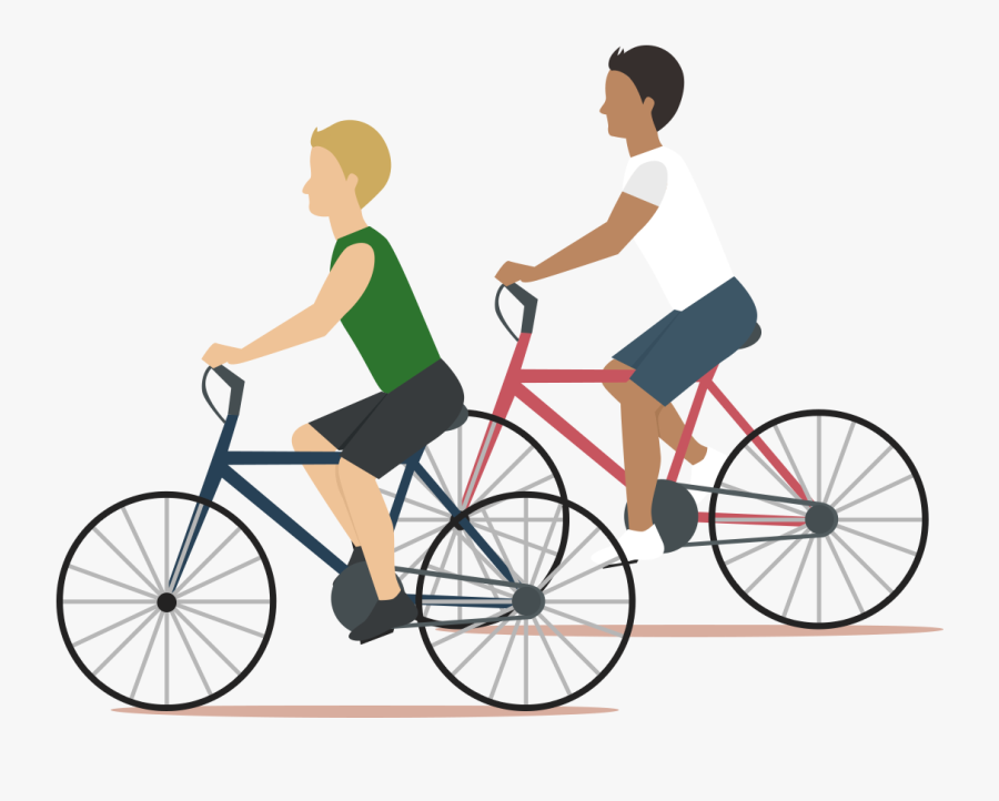 Clipart Bicycle Just Married - Hybrid Bicycle, Transparent Clipart