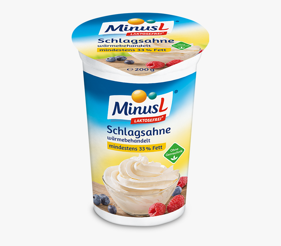 Minusl Fresh Whipping Cream - Laktosefreie Sahne Minus L, Transparent Clipart