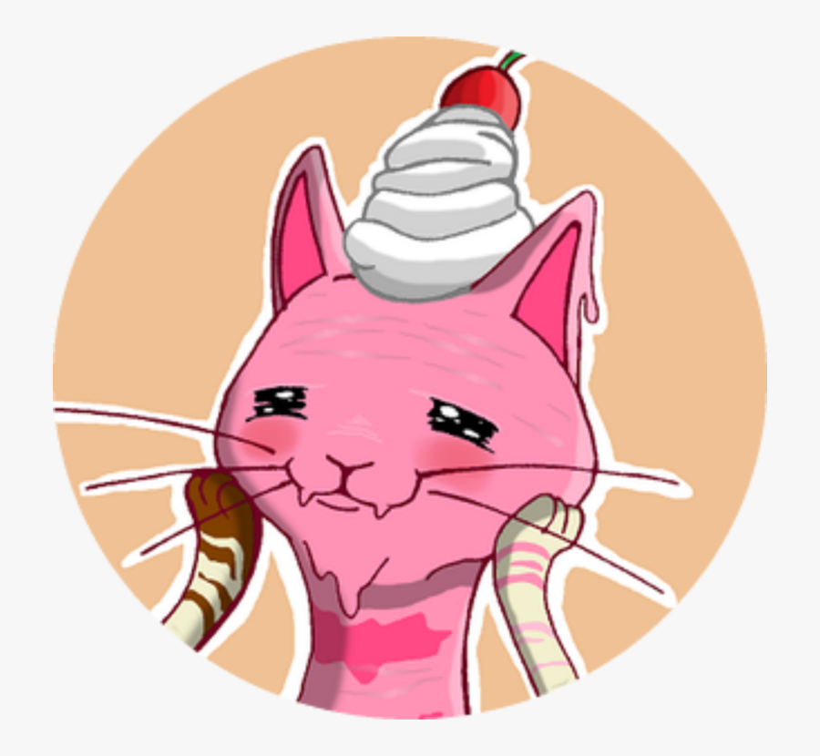 Transparent Whipped Cream Clipart - Cat Yawns, Transparent Clipart