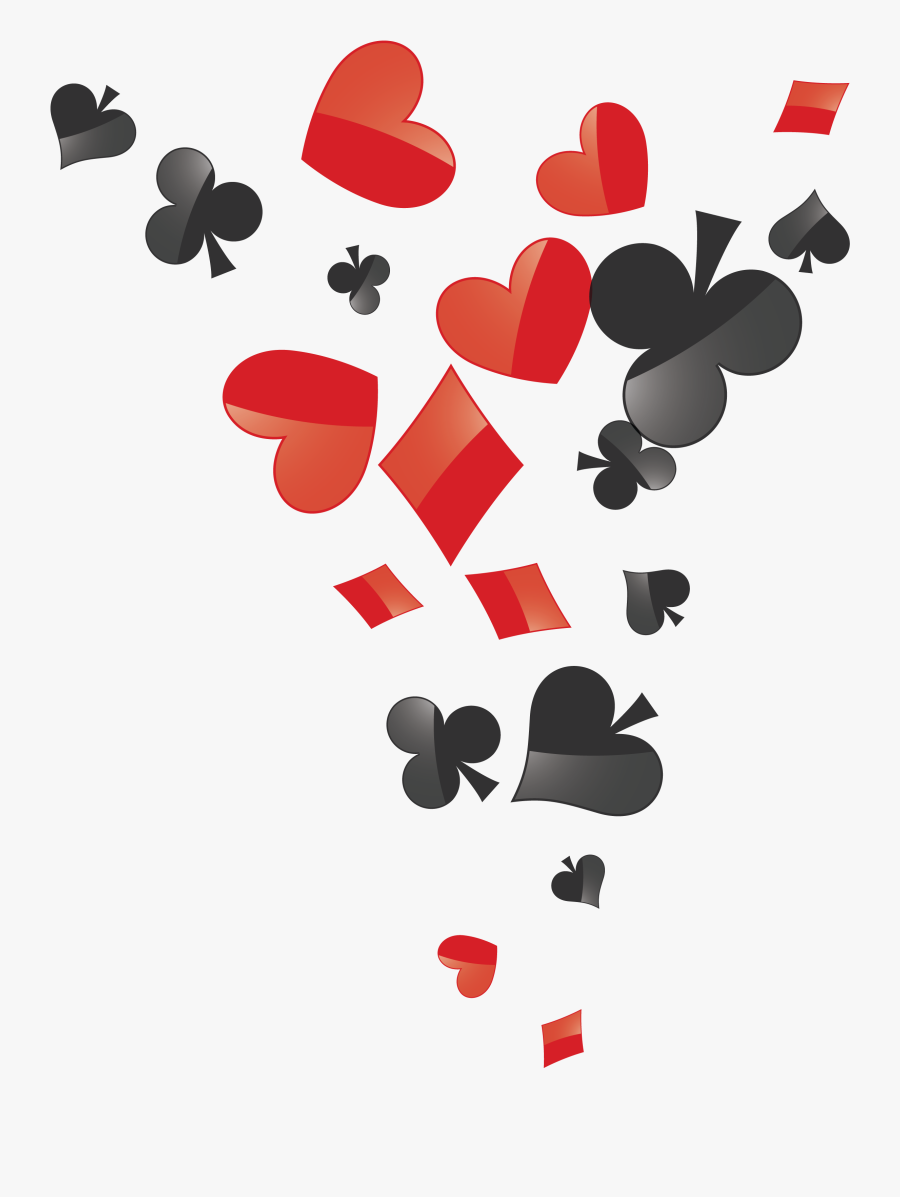 #mq #cards #card #game #play #ess #heart #spades #red - Flying Transparent Background Poker Card Png, Transparent Clipart