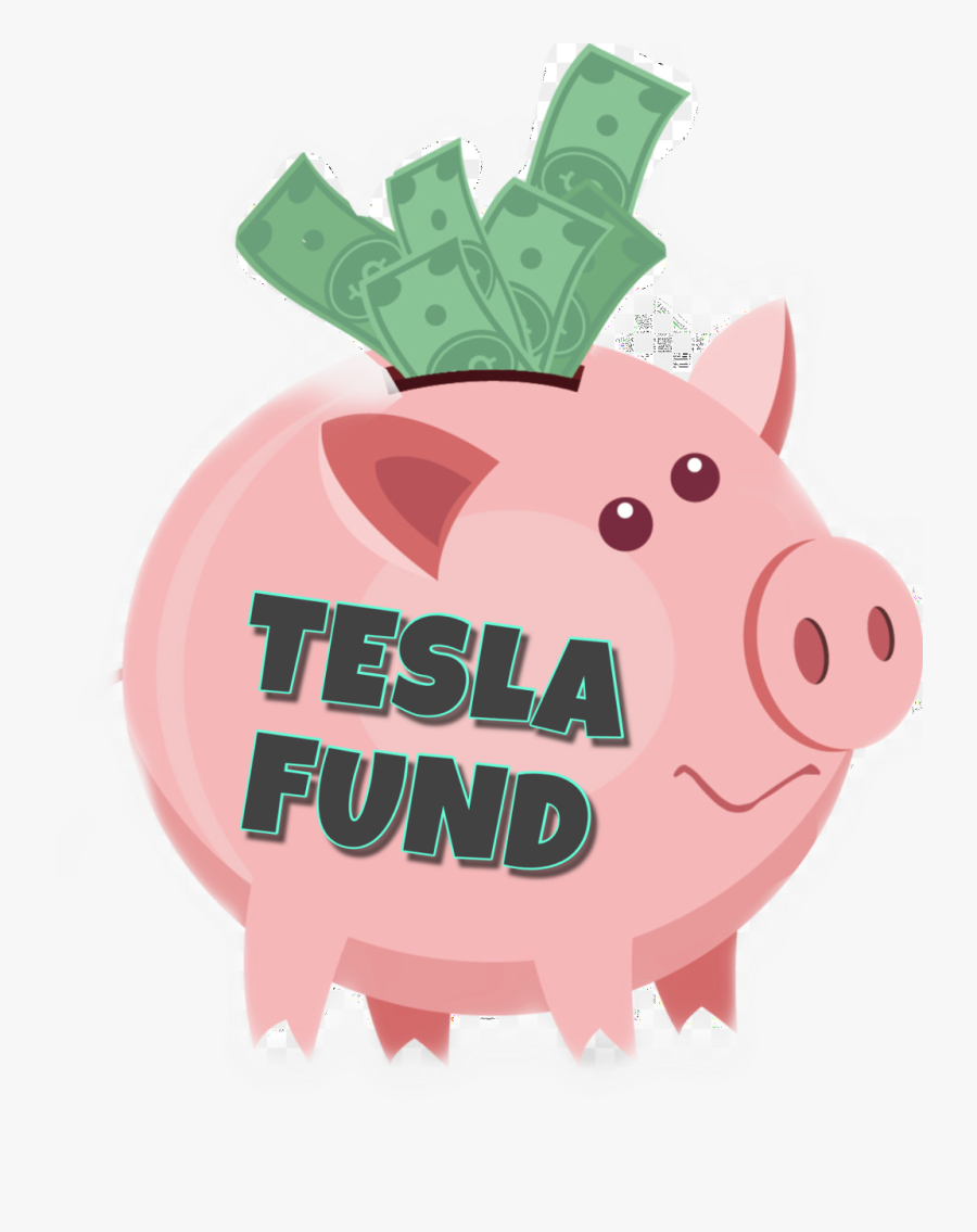 #tesla #teslafund #piggybank #saving #money #freetoedit - Piggy Bank Money Clipart, Transparent Clipart