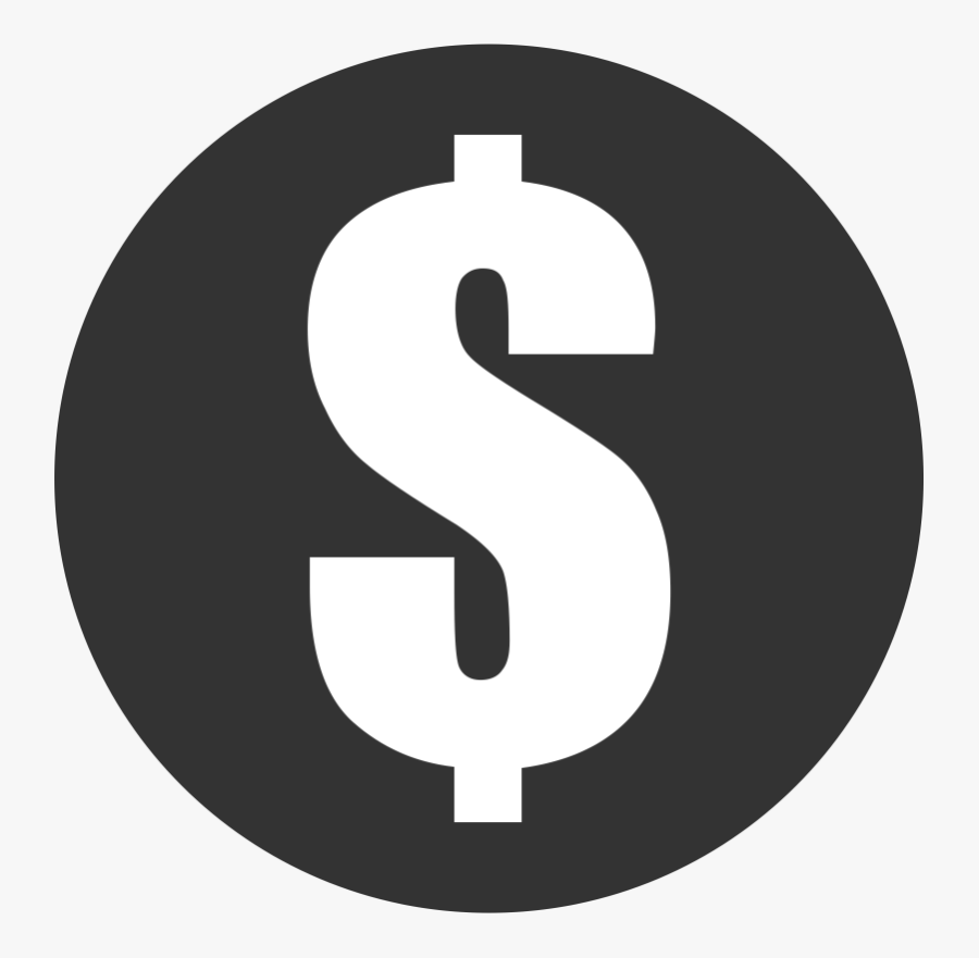 Save Money Icon - Dollar Sign Black Background, Transparent Clipart