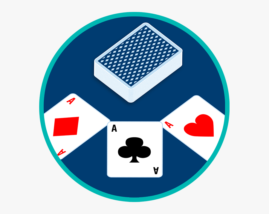 Three Aces And A Deck Of Cards - Circle, Transparent Clipart
