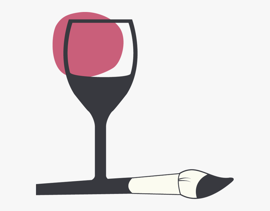 Group Wine Hang Clipground - Wine And Paint Brush, Transparent Clipart