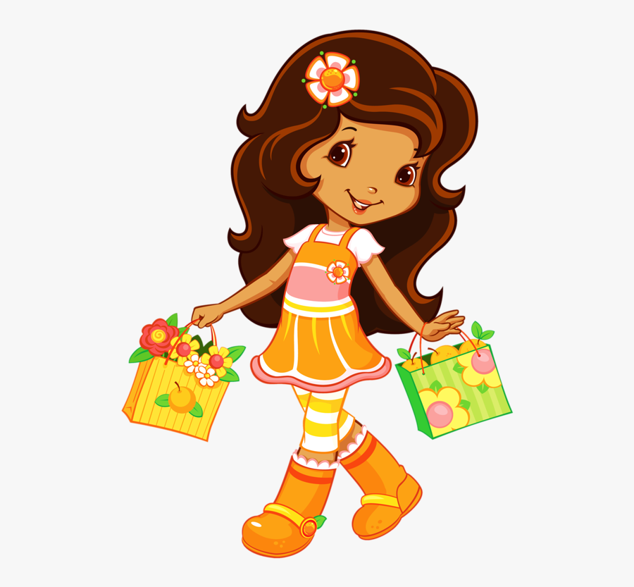 Movie Clipart Sip - Cartoon Orange Blossom Strawberry Shortcake, Transparent Clipart