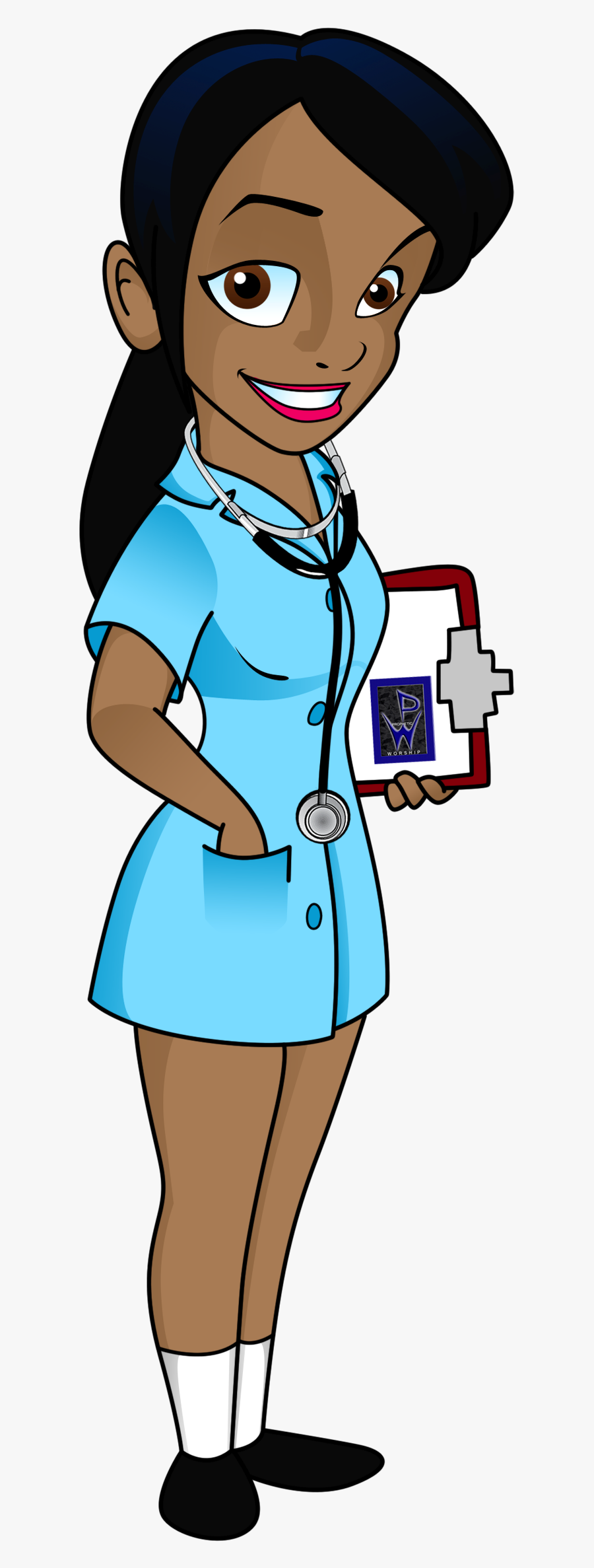 Cartoon Nurse Without Background, Transparent Clipart