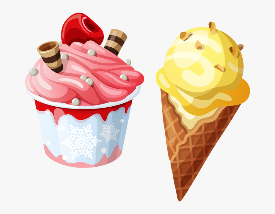 Transparent Cream Tea Clipart - Vector Ice Cream Cup, Transparent Clipart
