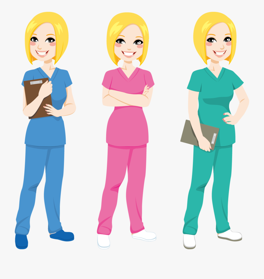 Nurse Clip Scrubs - Nurse In Scrubs Clip Art, Transparent Clipart
