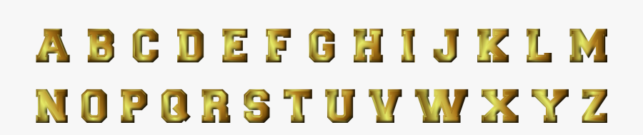 Bronze Alphabet With Inner Shadow Clip Arts, Transparent Clipart