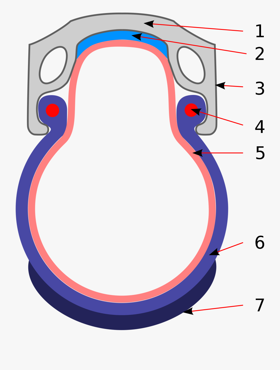 Wheel Clipart Tire Blowout - Bicycle Tyre Cross Section, Transparent Clipart