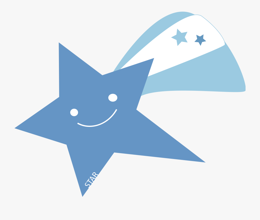 Blue,marine Mammal,star - Blue Cartoon Shooting Stars, Transparent Clipart