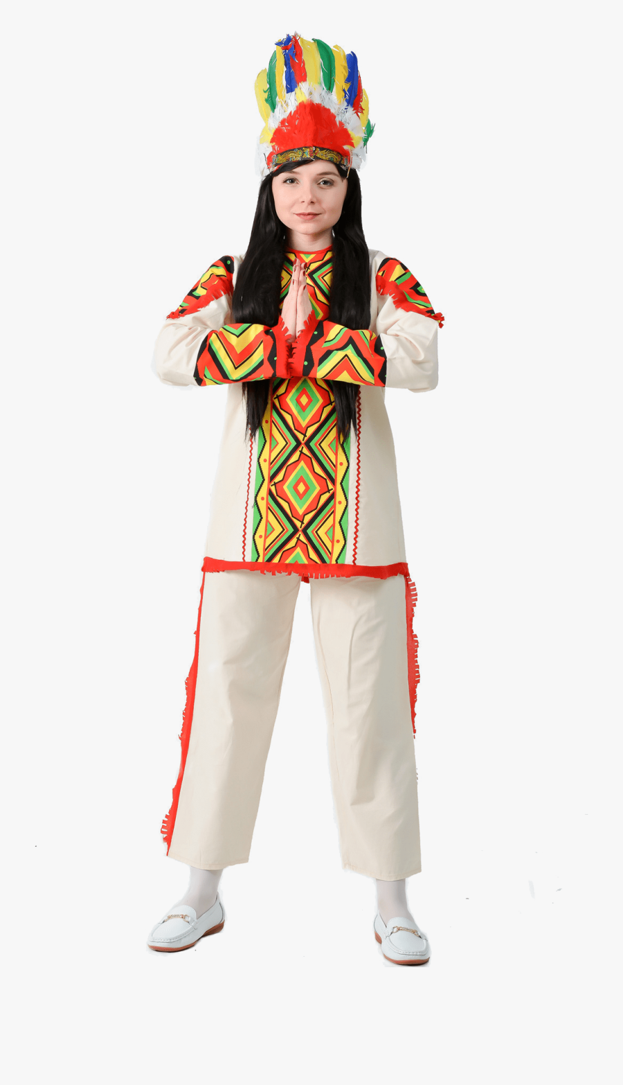 American Indians - Native Indian Costumes In Transparent Background, Transparent Clipart