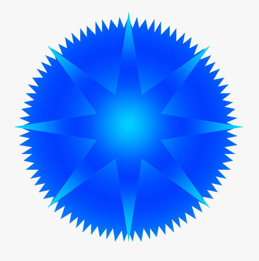 Blue Star With Rays - Parent Back To School Night, Transparent Clipart