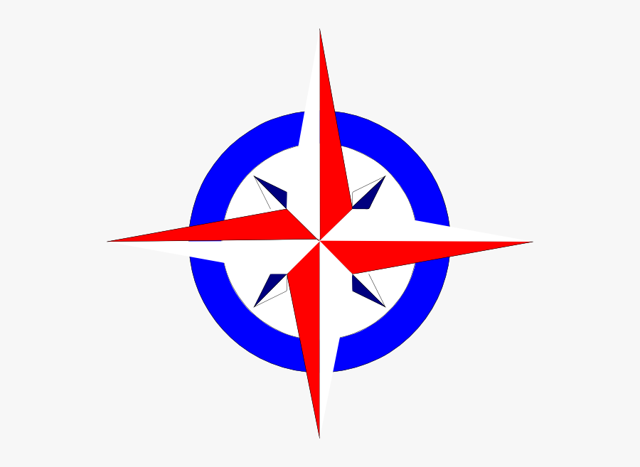 Red - White - And - Blue - Clipart - Compass Points In Russian, Transparent Clipart