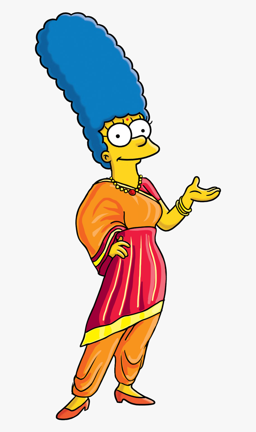Indians Clipart Dhoti Kurta - Marge Simpson, Transparent Clipart
