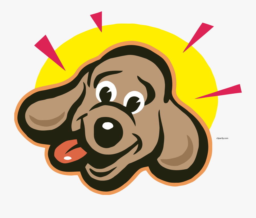 Bright Dog Face Clipart Png - Happy Dog Face Clipart, Transparent Clipart