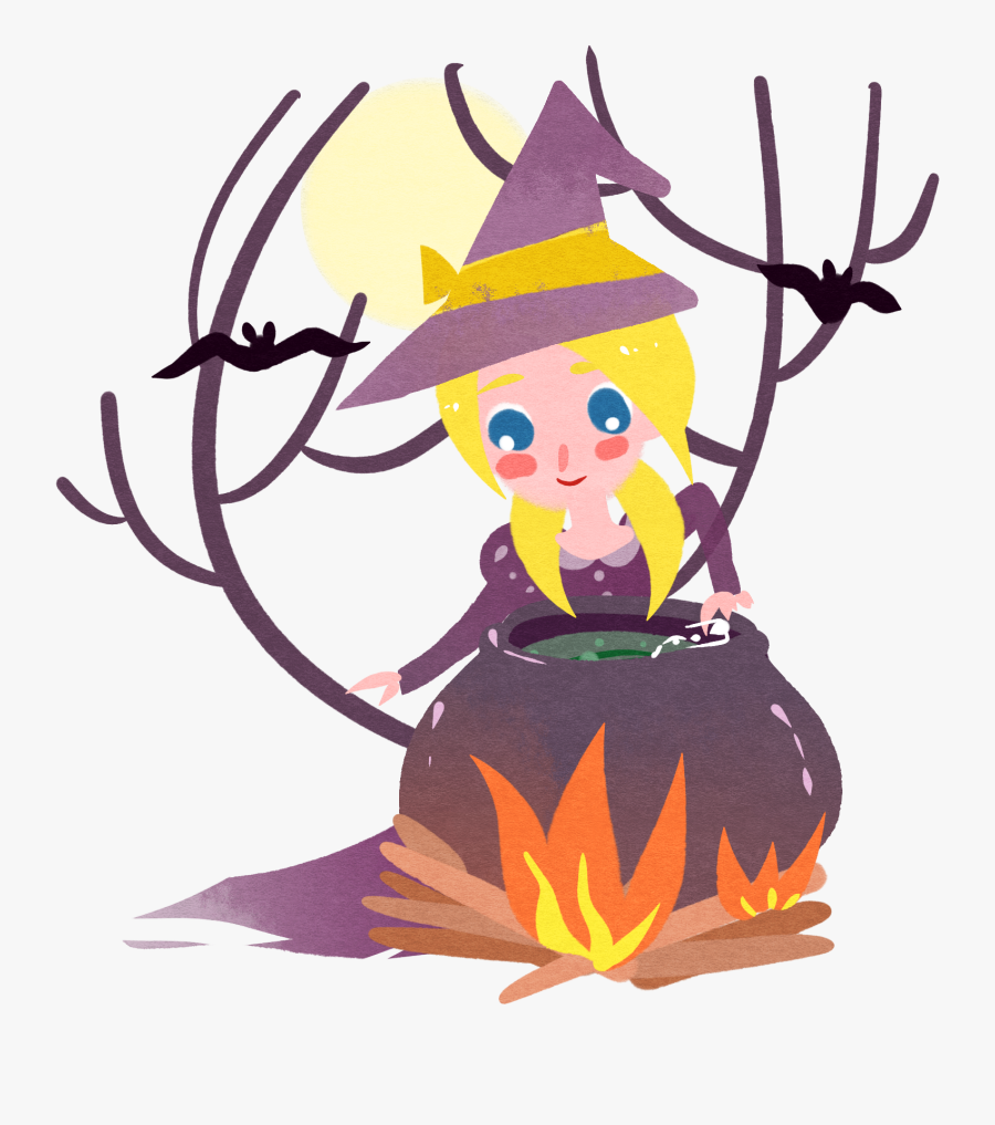 Fairy Tale Character Witch Girl Png And Psd - Fairy Tale, Transparent Clipart