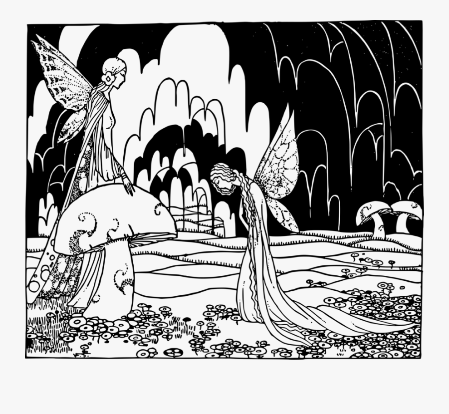 Art,monochrome Photography,text - Original Fairy Tale Illustrations, Transparent Clipart