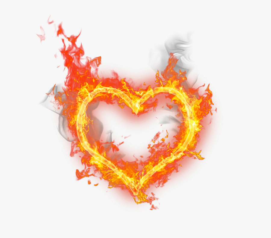 Fire Heart Burning Png - Love Png In Fire, Transparent Clipart