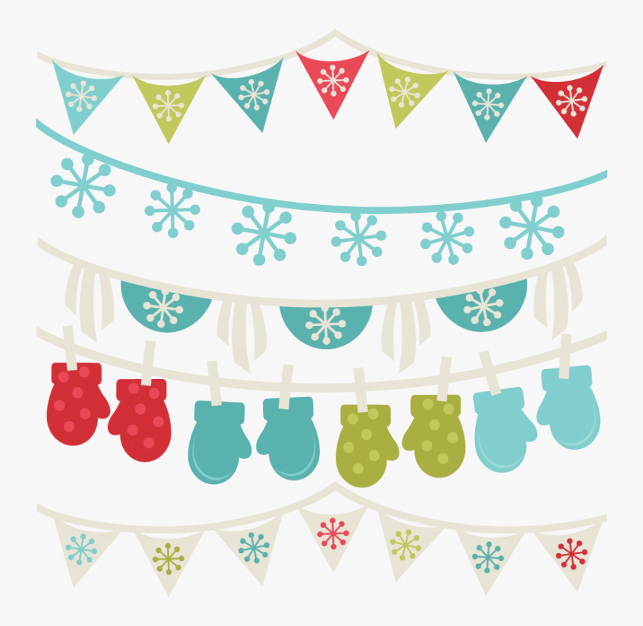 Free Winter Clipart Border - Cute Winter Banner Clipart, Transparent Clipart