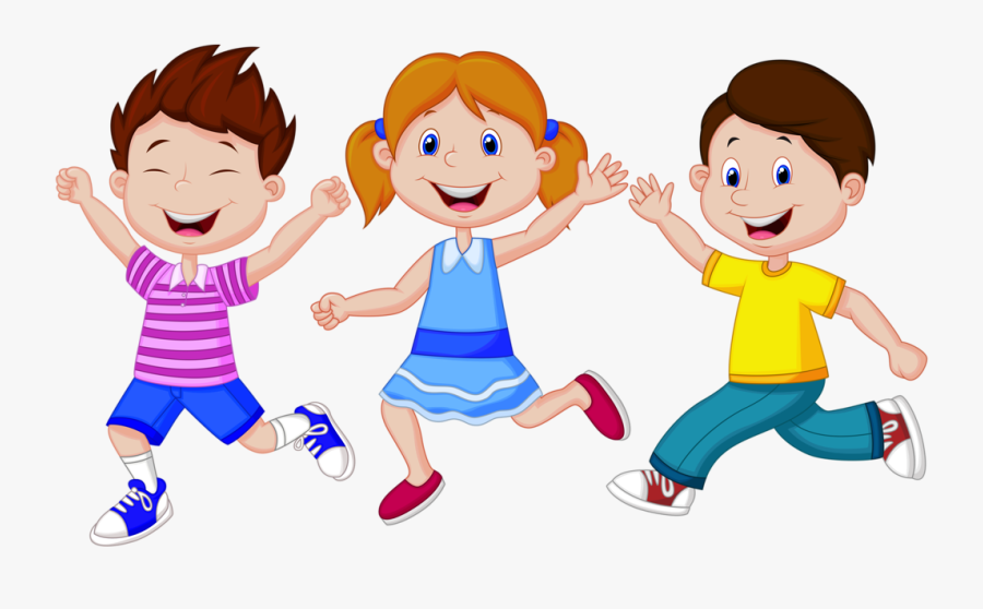 Niños Corriendo Dibujo Animado - Children Enjoying Cartoon, Transparent Clipart