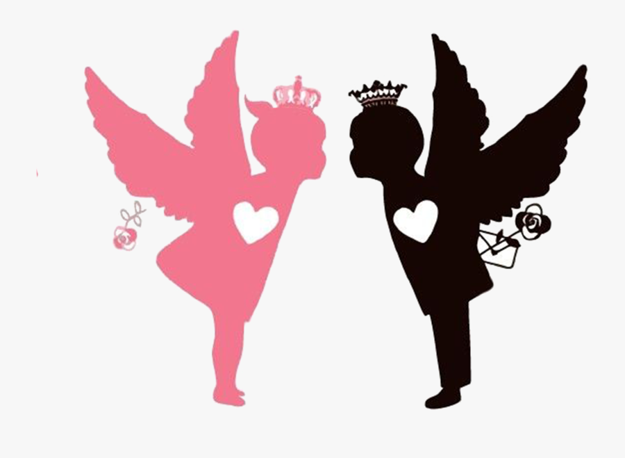 Falling In Love Dating Gift Kiss - Angel Kiss Png, Transparent Clipart