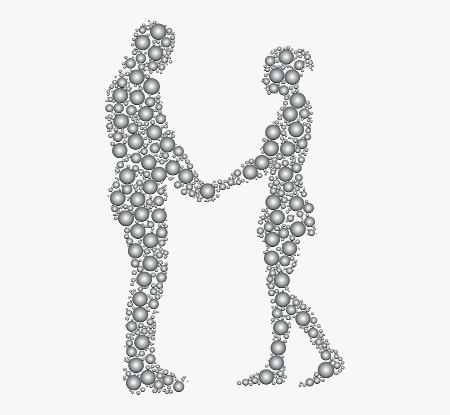 Line Art,art,chain - Couple Silhouette Holding Hands Png, Transparent Clipart