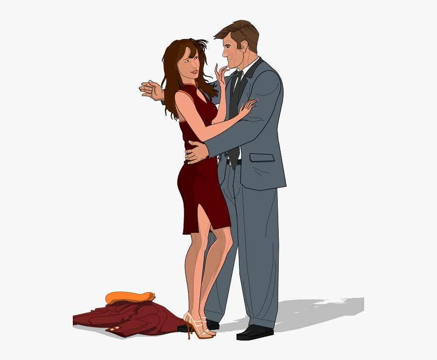 Free Clip Art "boris And Anna - Woman Licks Man Finger, Transparent Clipart