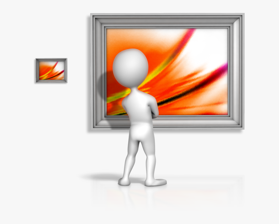 Looking At A Bigger, Transparent Clipart