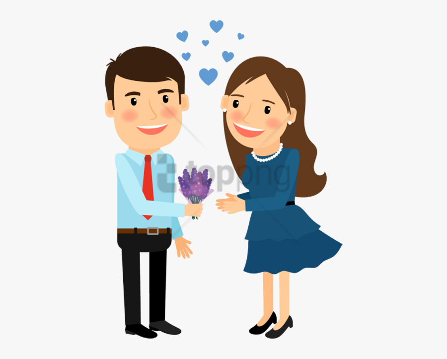 Free Png Cartoon Image Of Man And Woman Png Image With - Woman In Love Cartoon, Transparent Clipart