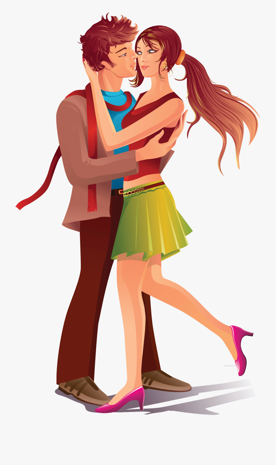 Looking For A Lost Leigh Love Hug Clip Art - Sweet Love In Cartoon, Transparent Clipart