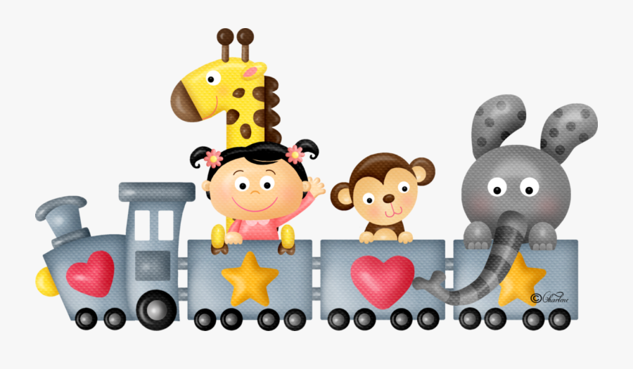 Cartoon Train And Animals, Transparent Clipart