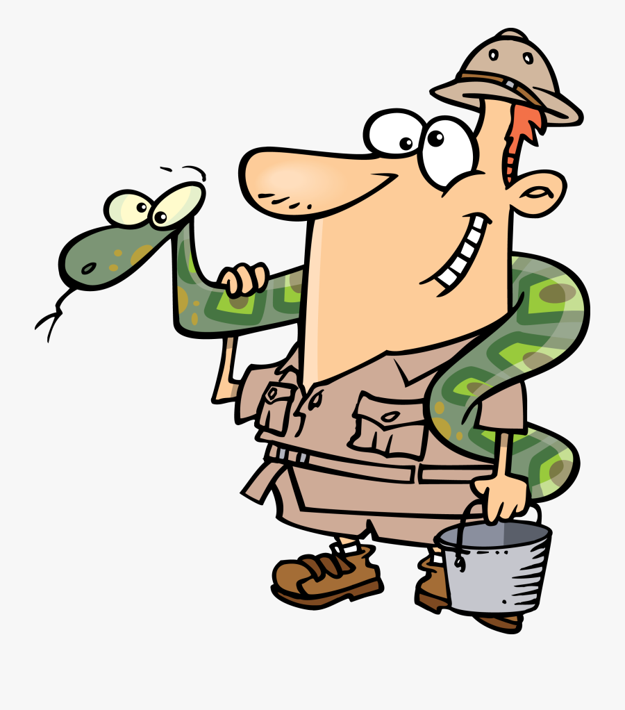 Cartoon Picture Of A Zookeeper, Transparent Clipart