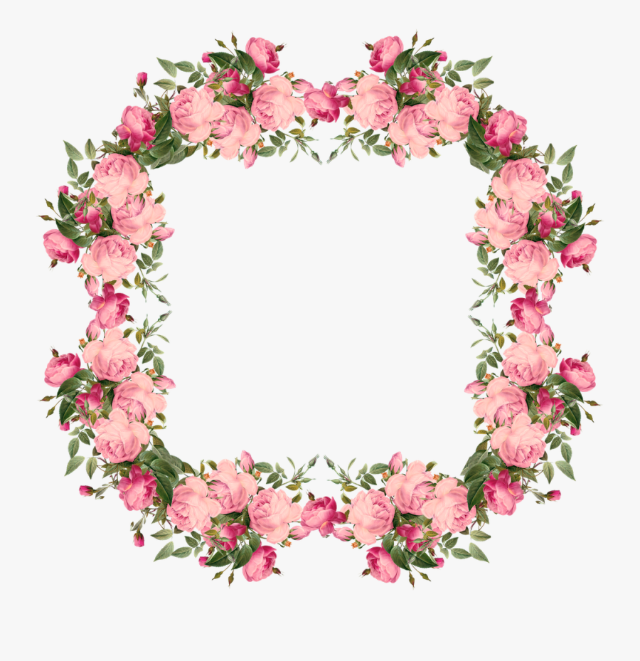 Free Printable Clip Art Borders - Flower Vintage Frame Square , Free ...