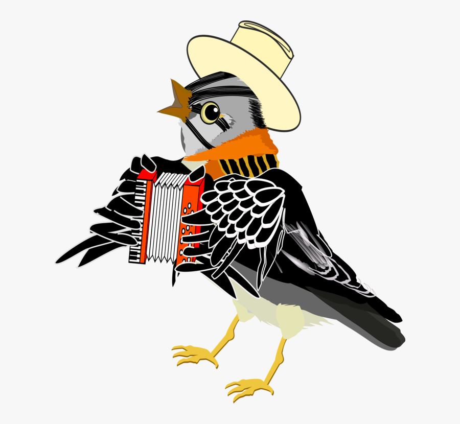 Clip Art Accordion Player Clipart - Accordion Bird, Transparent Clipart